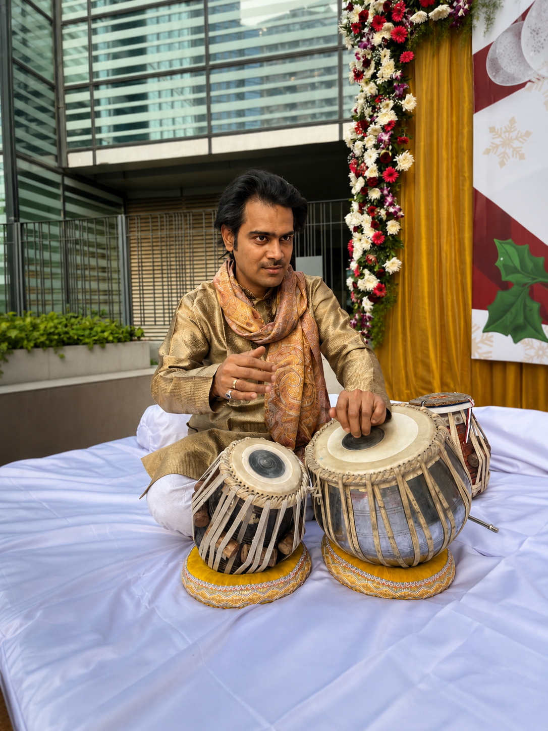 Dr. Ashish Kumar Mishra performing live on stage